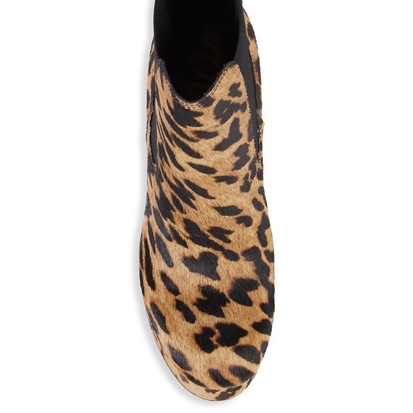 Sam Edelman Leopard-Print Calf Hair Chelsea Boots - Picture 5 of 5